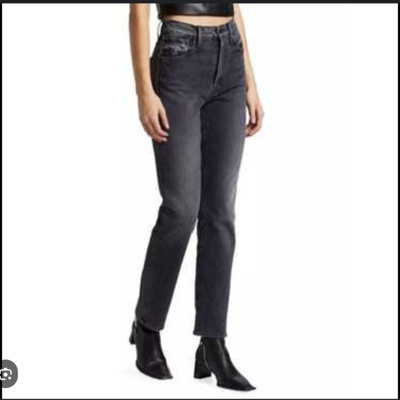 MOTHER High Rise Jeans in Black